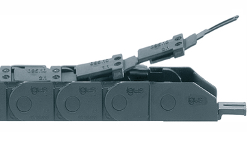 Zipper série R09, gaine porte-câbles, ouverture dans le rayon externe