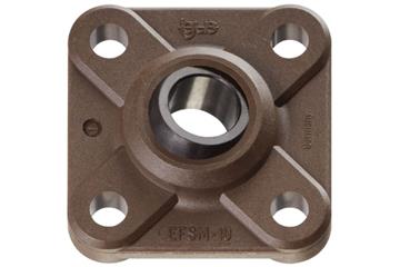 High-temperature flange bearings with 4 mounting holes, EFSM-HT, igubal®, spherical ball iglide® T500