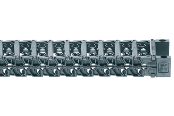 Series E3.15, three-part energy chain, quiet, low vibration, suitable for cleanrooms