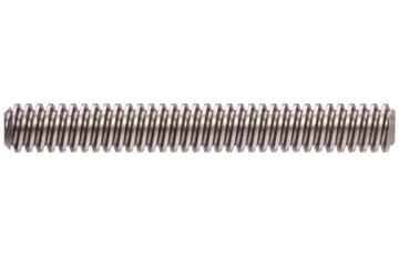 drylin® trapezoidal lead screw, left-hand thread, two start, C15 1.0401 (1015 carbon) steel