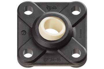 Palier applique avec 4 trous de fixation, EFSM, igubal®, calotte sphérique iglide® W300