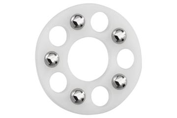 xiros® thrust washer, SL, xirodur B180, balls made of stainless steel, slim Line, mm