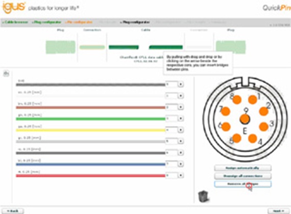 Chainflex® Quick-pin cable connector / cable configurator