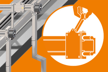 Manuellement : guidages linéaires avec blocage manuel