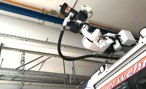 Roue dentée imprimée en iglidur I3 dans un camion de pompiers