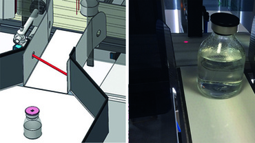 Table tampon dans un équipement de remplissage du secteur médical