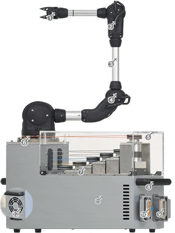 6 DOF drive unit in steel housing