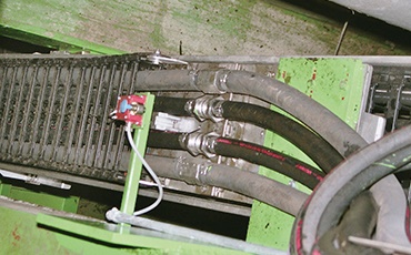 Retourneur dans une installation de compostage