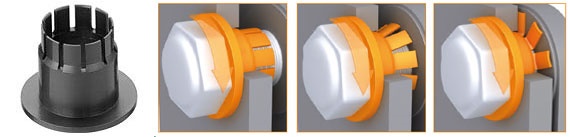 Palier à collerette rabattable iglidur MKM