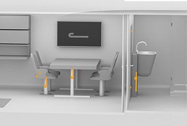 Chaînes porte-câbles pour réglage en hauteur électrique