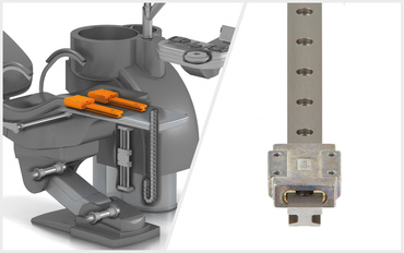drylin T dans le réglage d'un fauteuil dentaire