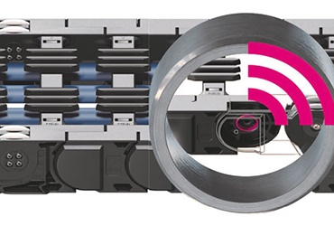 Chaînes porte-câbles à roulettes