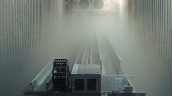 Test laboratory cold chamber