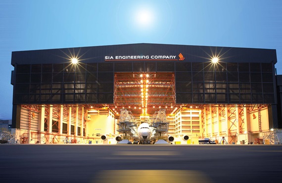 Airbus dans un hangar