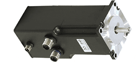 Motor with plug, encoder and break