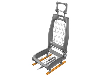 drylin® W profile guide in spring-mounted systems