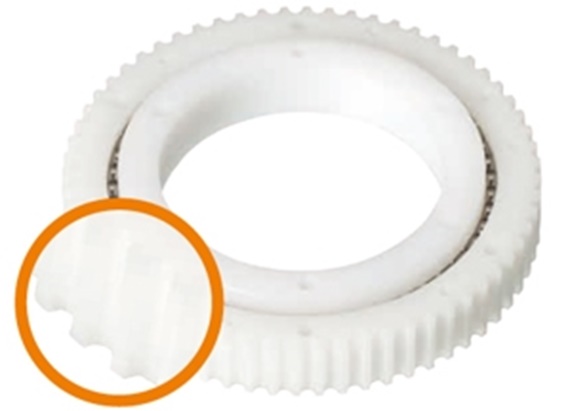 Slewing ring bearing with gear teeth