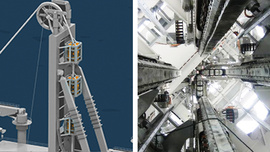 Chaînes porte-câbles dans un tendeur