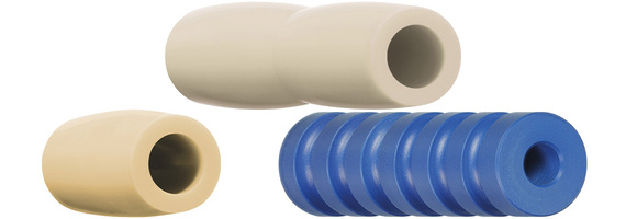 Rouleaux pour sabres tournants à géométrie spéciale, moulés par injection