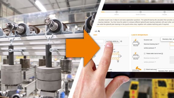 Test dans le laboratoire de tests et outil en ligne igus