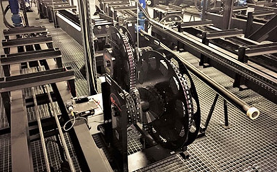 e-spool sur un cintre