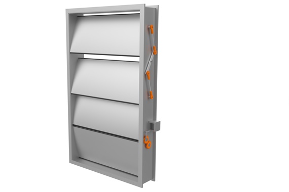 Volet d'aération de train équipé de paliers lisses iglidur et d'embouts à rotule