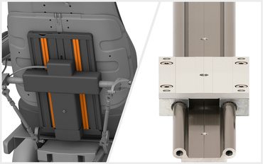 Réglage du dossier et drylin W