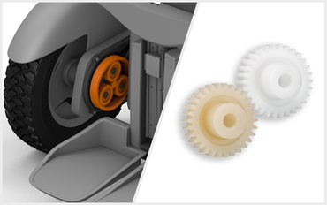 Roues dentées dans l'entraînement des roues avant