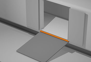 Paliers lisses polymères dans des rampes