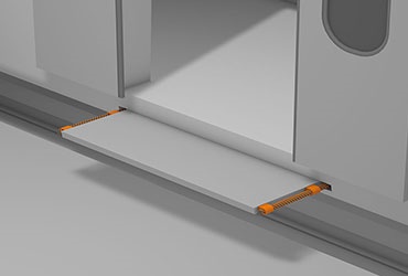 Vis hélicoïdale dans des marches