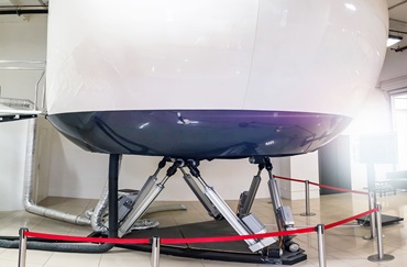 Extérieur d'un simulateur de vol