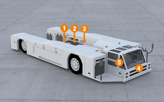 Remorqueur avec numéros