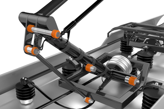 Pantographe équipé de plusieurs produits « les plastiques en mouvement »