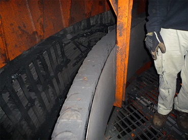 Photo d'un engin de reprise au stock