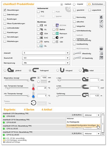 Recherche de produits chainflex®
