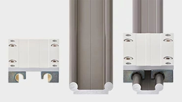 Guidages linéaires et patins hybrides