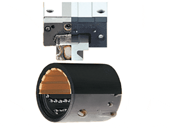 Self-lubricating plastic glides instead of balls