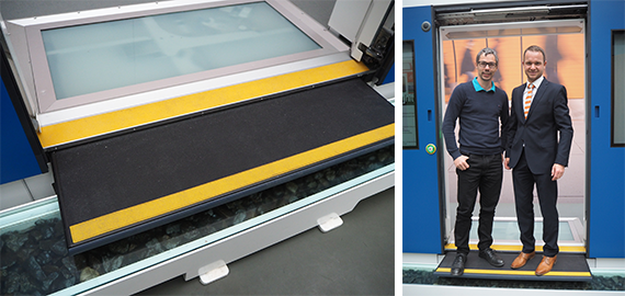 Light rail door with igus products