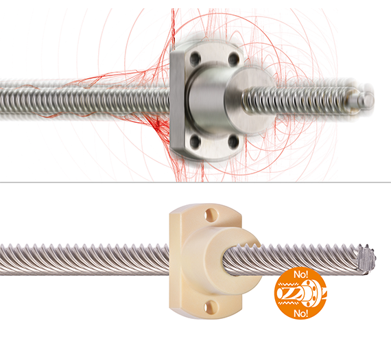 Fonctionnement silencieux avec amortissement des vibrations