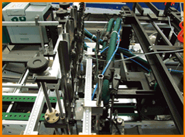 Folding and gluing machine