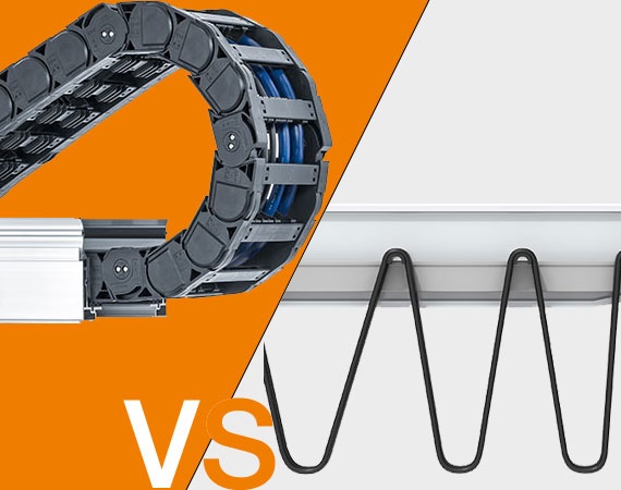 Des systèmes de chaînes porte-câbles plutôt que des rails conducteurs