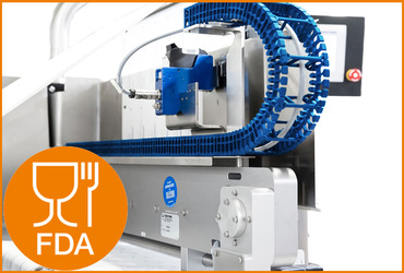 Chaîne porte-câbles conforme aux exigences du FDA