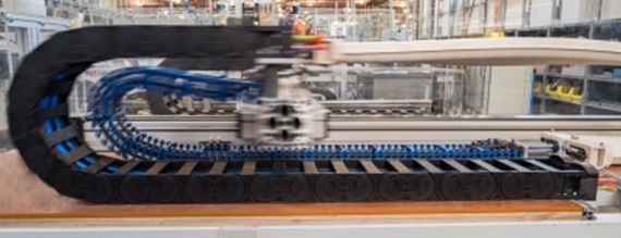 Installé dans un test dynamique de la chaîne E4.48L