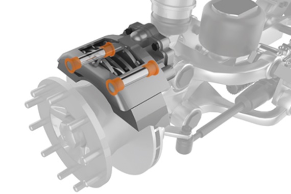 Frein de camion équipé de paliers lisses iglidur