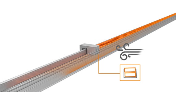 Effet du vent en présence de courses longues