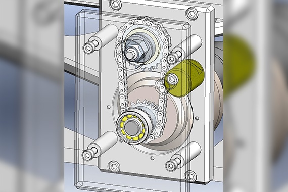 Here, the plain bearing is used