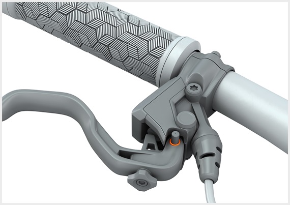 Palier lisse dans la poignée de frein