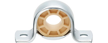 Pillow block and fixed flange bearings with low-cost metal housing