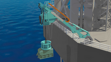 Chaîne porte-câbles sur un système LARS