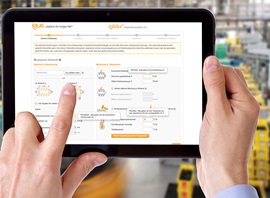 Outils en ligne igus sur une tablette